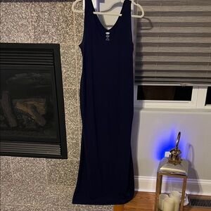 Old Navy Blue Maternity Maxi Dress